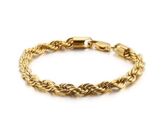 18K Gold Twist Rope Bracelet